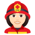 👩🏻‍🚒 woman firefighter: light skin tone display on JoyPixels